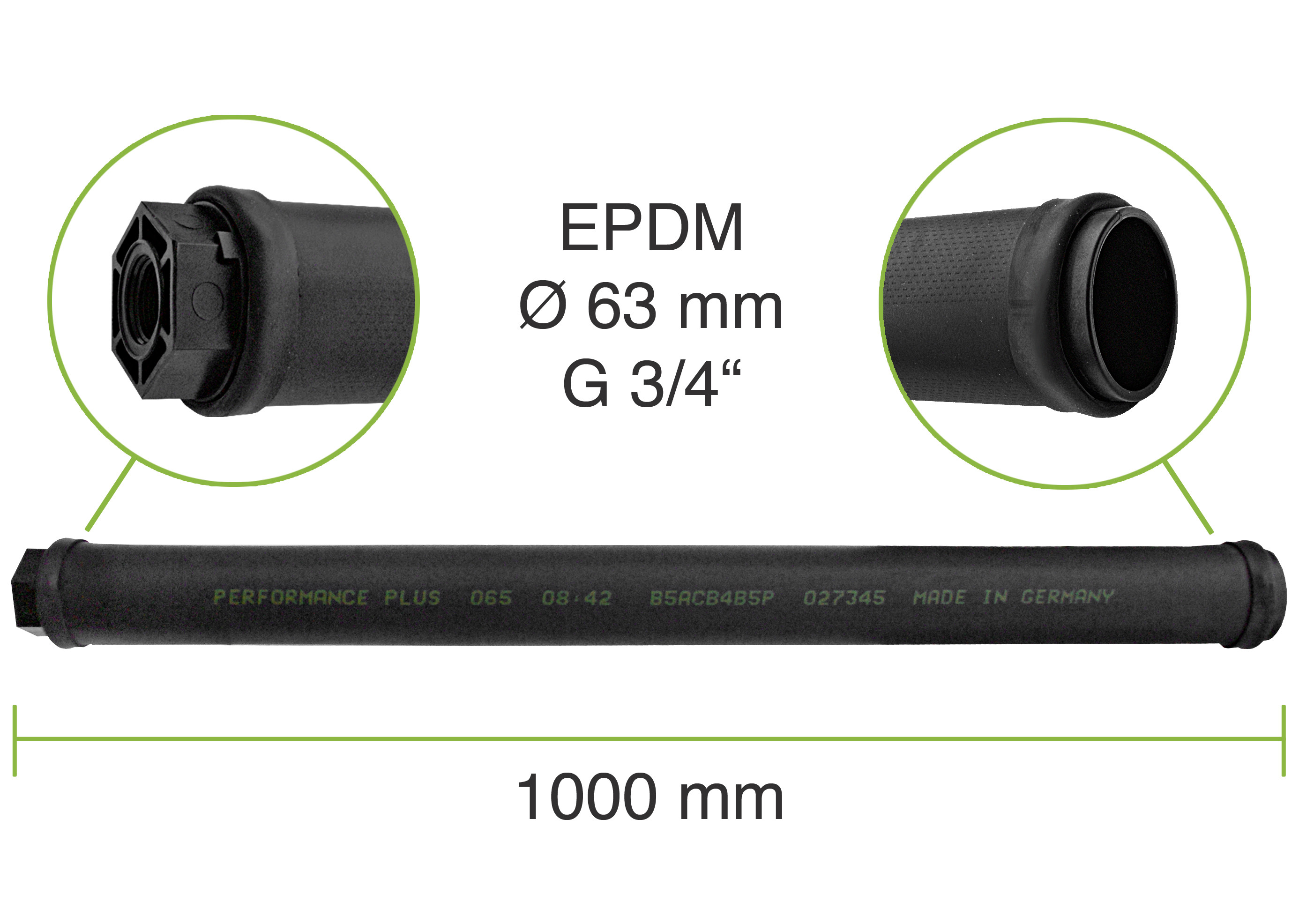 Rohrbelüfter mit EPDM-Membrane 1000mm - IN-ECO